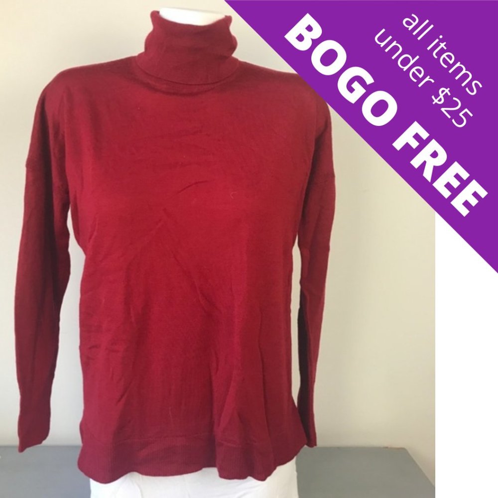 J. Crew Red Turtleneck Sweater